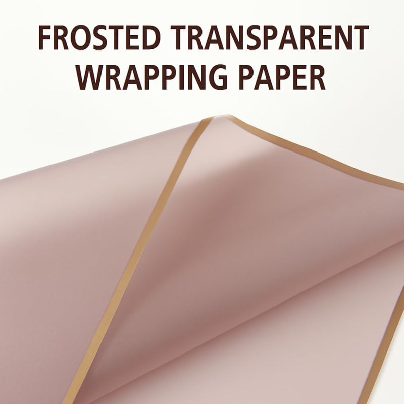 BBJ WRAPS Waterproof Floral Wrapping Paper Sheets Fresh Flowers Bouquet Gift Packaging Korean Florist Supplies, 20 Sheets (Lotus Pink) - Image 3