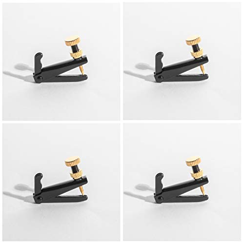 Mivi MI&VI Violin Fine Tuners - Stainless Steel Adjusters, Black/Gold, 4 Pcs (3/4-4/4 Size) - Image 5