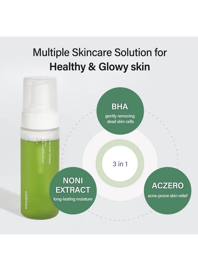 celimax Noni Acne Bubble Cleanser 155Ml Subacidic Microbubble Foam Cleanser Bha Aczero Calming Soothing  - Image 5