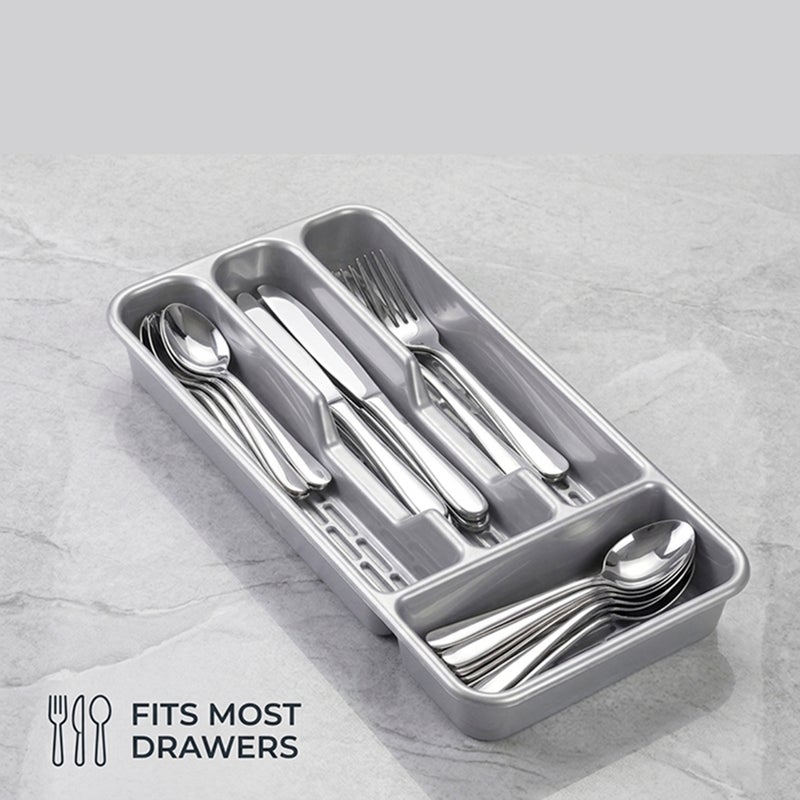 Plastic Forte صينية أدوات المائدة الصغيرة من بلاستيك فورت كلاسيك فضي - Image 2