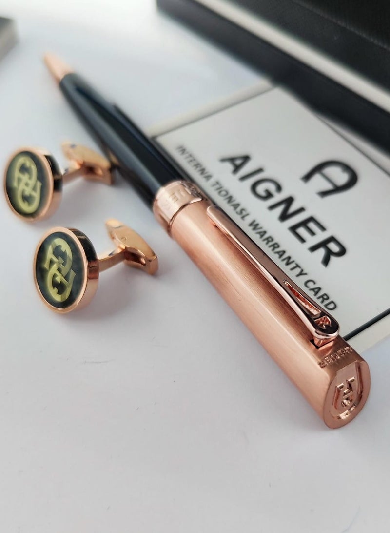 Aignis New Aigner pen and cufflink, latest version 
