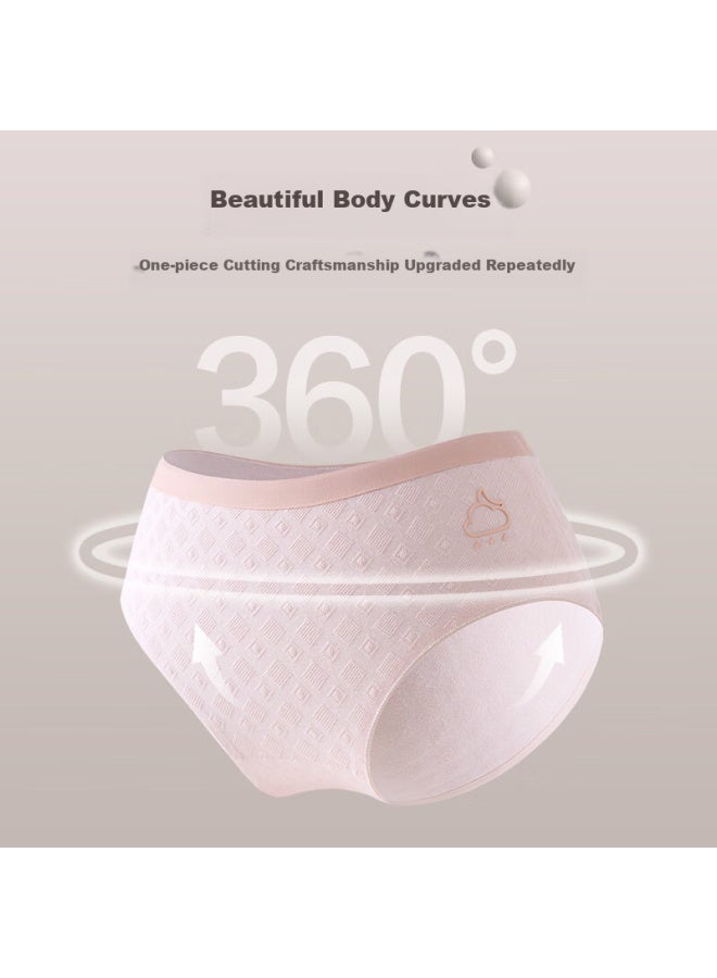 Snowflying Women's Cotton Antibacterial Underwear, Thin Mid-rise Seamless Breathable Cute Girl Shorts For Summer New - Image 5