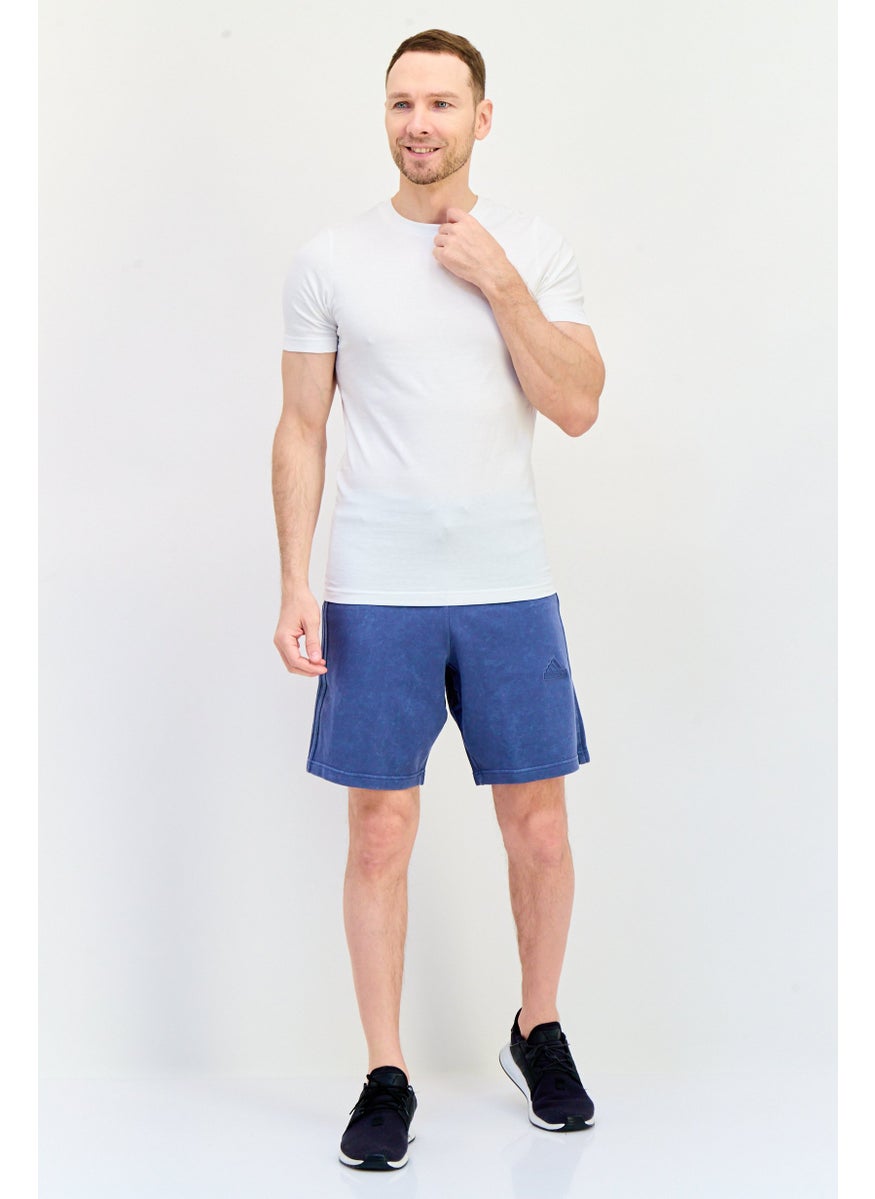 Adidas Men Sportswear Fit Embroidered Logo Outdoor Short, Blue  - Image 4