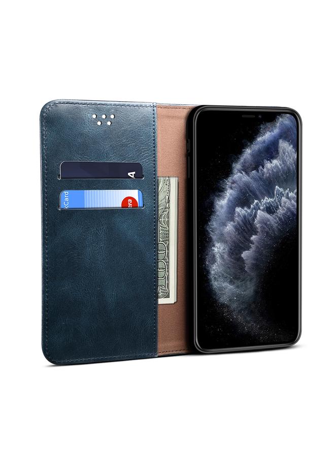 Zaboon Case For iPhone 12 / 12 Pro Simple Wax Crazy Horse Texture Horizontal Flip Leather Case with Card Slots & Wallet - Image 5