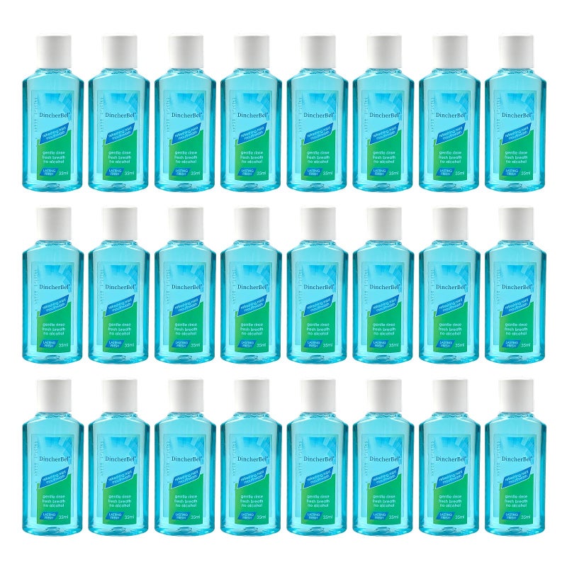 DincherBel Mouthwash Travel Size, Portable Original Mint Mini Mouthwash Bulk, 35ml/1.2oz (24Pack, Mint) - Image 1