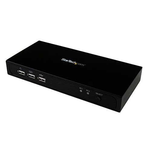 StarTech.com SV231DPU2 2-port DisplayPort KVM Switch with Built-in USB 2.0 Hub - Supports 4K Video Resolution at 30Hz - Ultra HD - Image 1