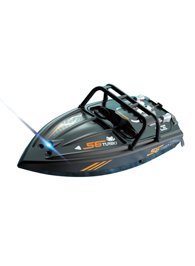H118 Mini Tianke Remote Control Boat Electric High Speed Boat Children's Water Toy Ship Turbojet-Color:H156 Black Light Version Turbojet Propulsion High Speed Boat-Specifications:Three Electric Edition  - Image 1