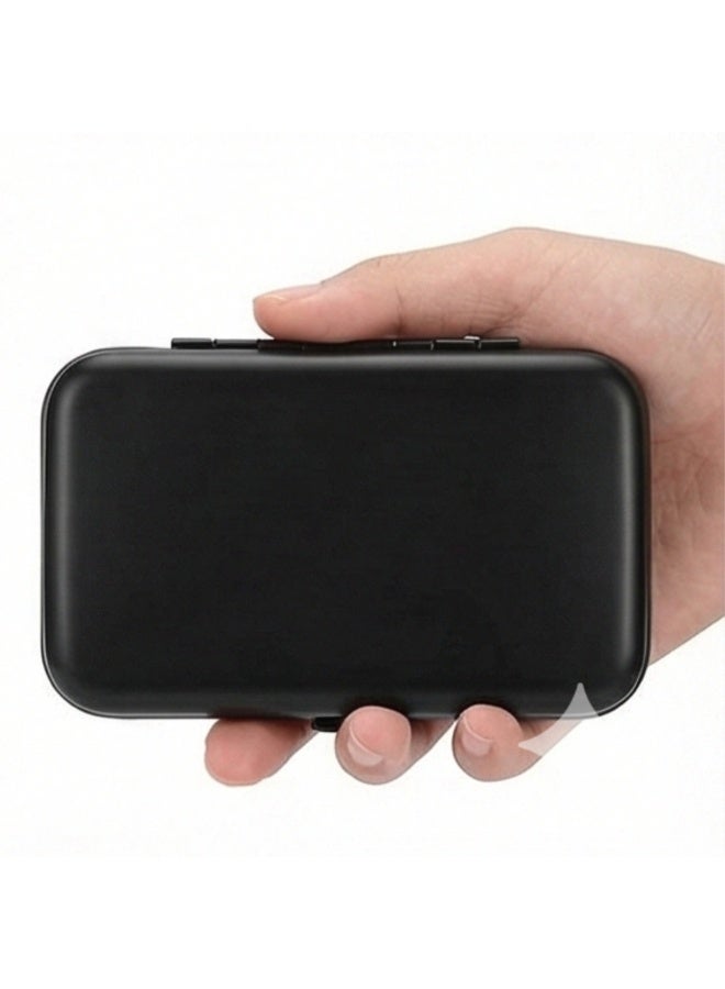 Premium 7-Piece Manicure Set Black Stainless Steel – Professional Pedicure & Grooming Kit with Portable Red Travel Case. Anti-Rust Nail Clippers, Scissors & Tweezers for Men & Women (Matte Black) - Image 2