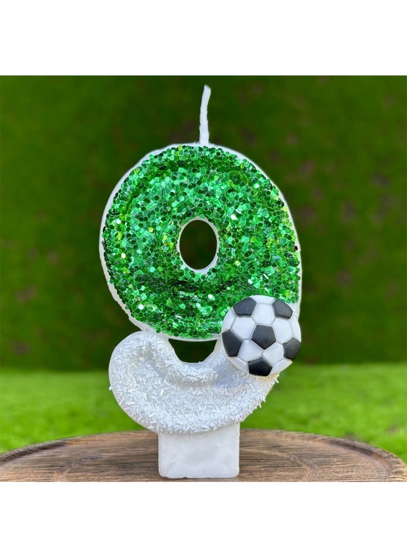 l&wen Number Birthday Candle, Football Number Cake Candles for Birthday, Weddings, Anniversaries and Theme Party Decorations 7cm (Number 9)  - Image 1