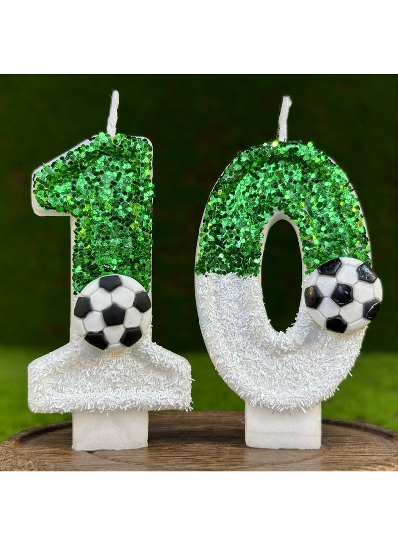 l&wen Number Birthday Candle, Football Number Cake Candles for Birthday, Weddings, Anniversaries and Theme Party Decorations 7cm (Number 9)  - Image 2