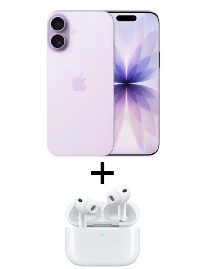 Apple iPhone 17 256GB Lavender 5G (Nano SIM + eSIM) With FaceTime With AirPods Pro 3 Wireless Earbuds - Image 1