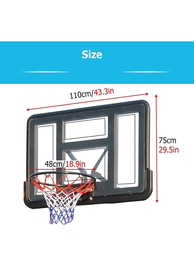 Portable Basketball Hoop With Heavy Duty Backboard And Easy Set-Up