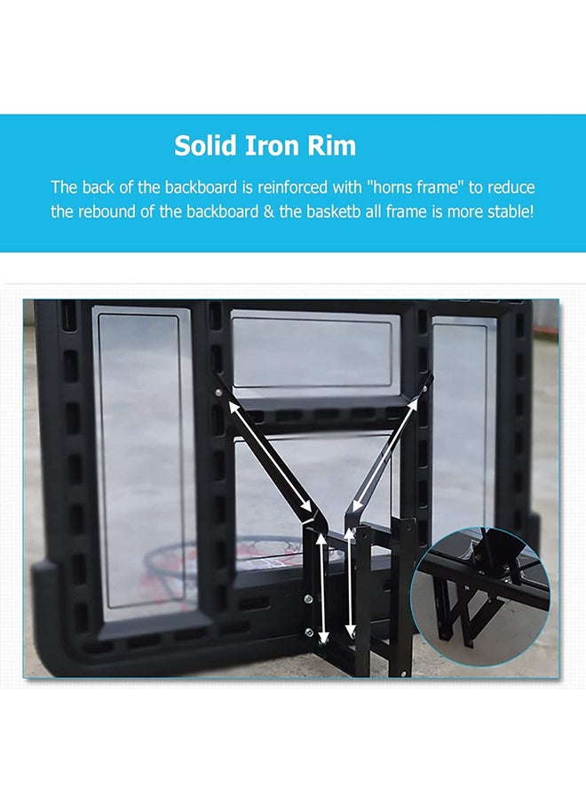 Portable Basketball Hoop With Heavy Duty Backboard And Easy Set-Up