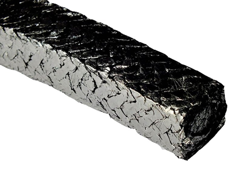 Sterling Seal & Supply SSS1100TCP.312x1-D Expanded Flexible Braided Packing 5/16" Cross Section, 1' Cut Length 1100TCP-D, Graphite, 312", Black