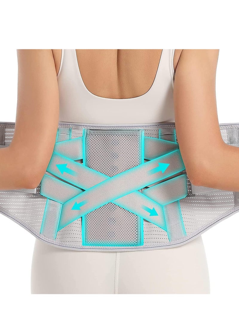 Back Back Brace for Lower Back Pain Relief - Back Support Belt for Women & Men, Lower Back Brace for Herniated Disc, Sciatica. Removable Stays for Lower Back Support - Image 1