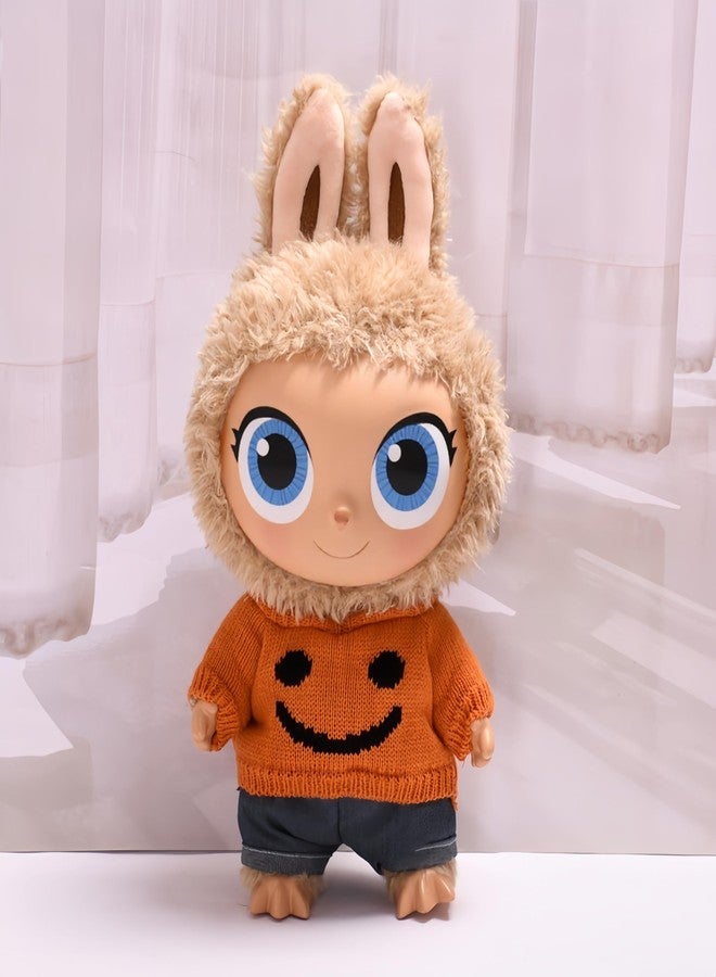 Jrelecs Smile Sweater Clothes Set for 38cm/15inches Doll, 2 Piece Set Smile Sweater Outfit Premium Fashion for 38cm Dolls Accessories (Doll Not Included) (Orange)