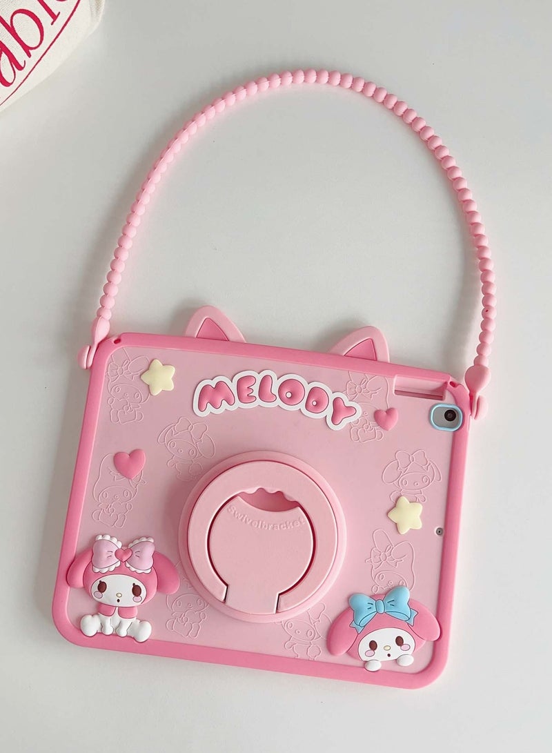 Cartoon protector for Samsung Galaxy Tab A9 8.7-inch tablet Cases with Pencil Holder Handle Stand Shoulder Straps Cute Cartoon Girly Teens Tablet Cover for Samsung Galaxy Tab A9 - Image 3