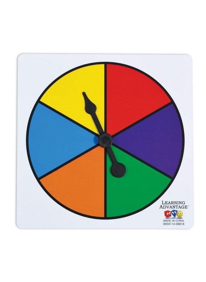 Learning Advantage Six Color Spinners Set Of 5 Game Spinner Write On/Wipe Off Surface For Multiple Uses  - Image 5