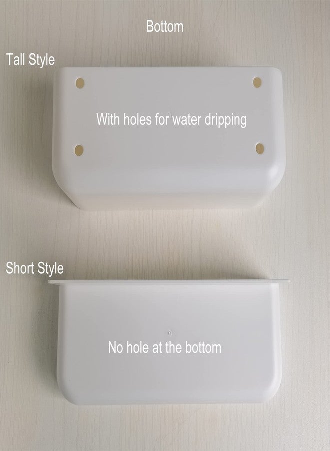 ePizdiz 2 Styles Adhesive Plastic Floating Shelves Stick on Wall Mounted Shower Organizer Caddy for Bathroom Kitchen Cabinet Extra Storage(Short+Tall) - Image 5