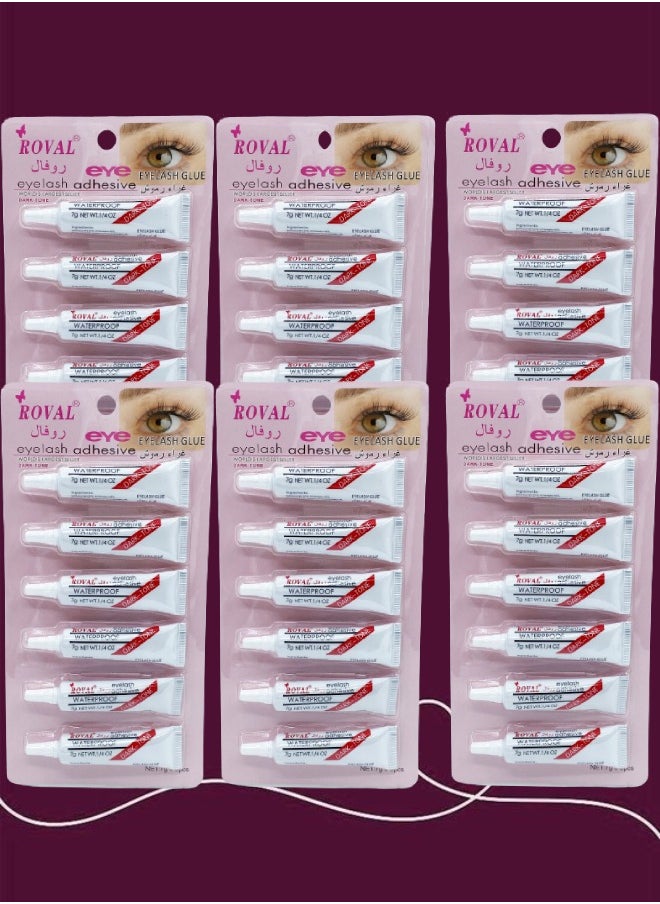 ROVAL - 36 Pieces Eyelash Glue Adhesive Dark Tone 7g - Image 1