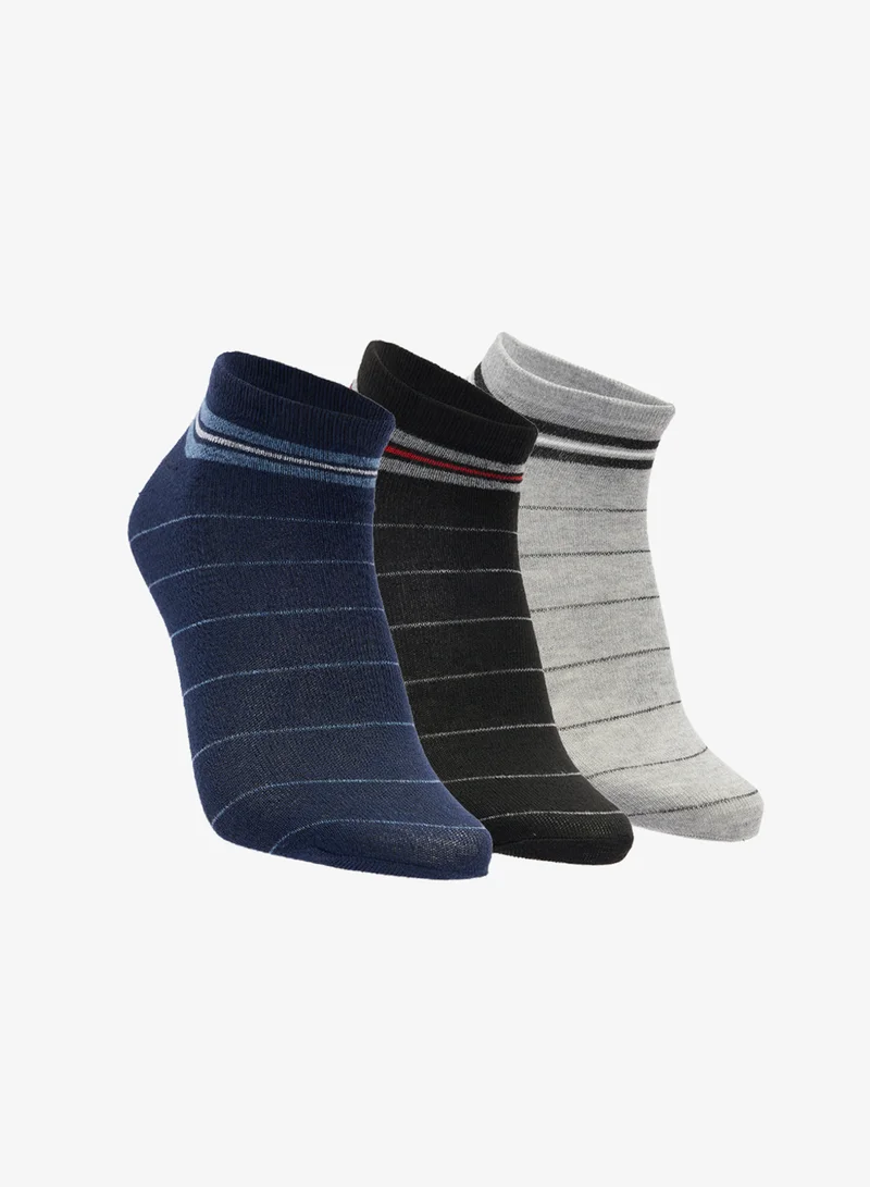 سفنتي فايف بيسيكس Pack Of 3 Ankle Socks