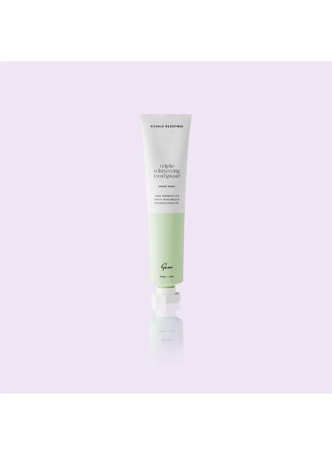 جم Gem Triple Whitening Toothpaste Crisp Mint 100G