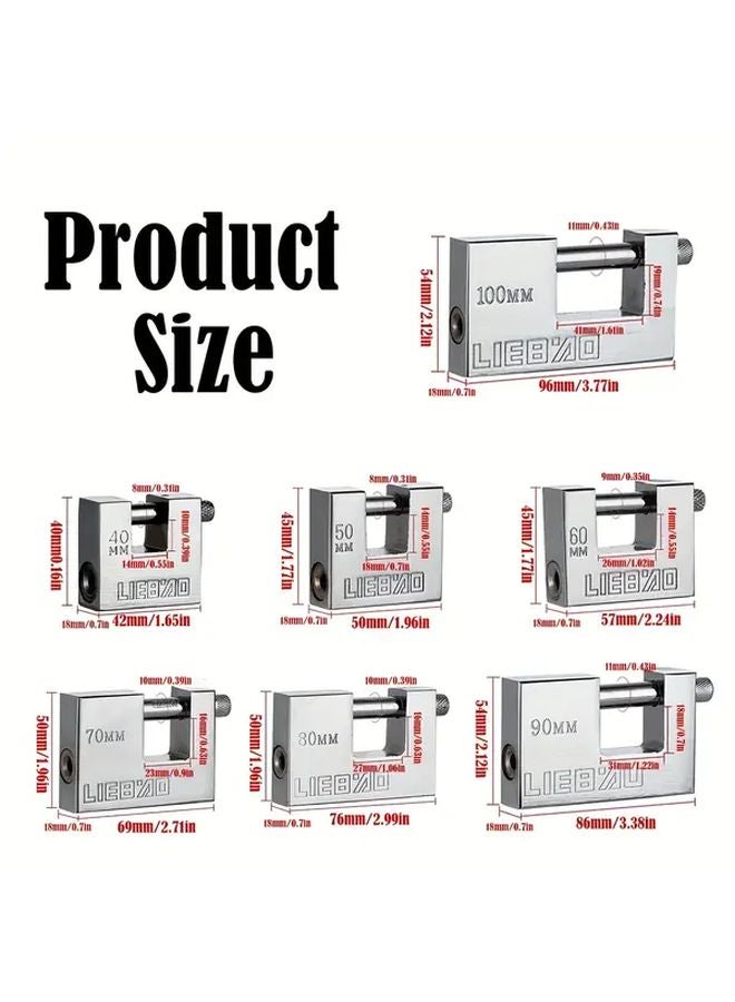 Heavy Duty Padlock 100mm Model with 3 Keys for Garage Doors Containers Gates Warehouses - Image 4