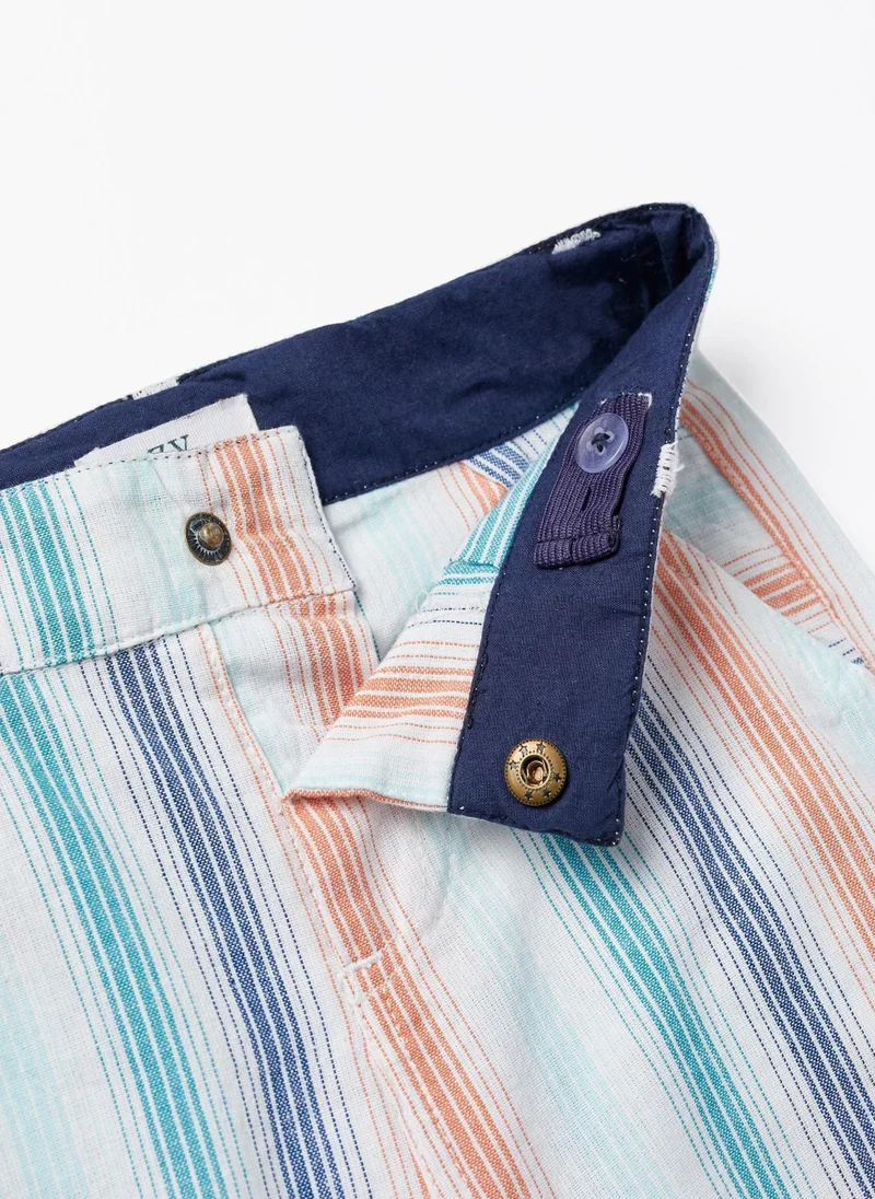 Zippy Striped Cotton Shorts for Baby Boys