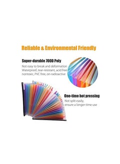 Excefore Expanding File Folder 24 Pockets, Multi-Color Accordion A4 Document Organizer with Expandable Wallet Stand – Works on Size and Letter  - Image 3