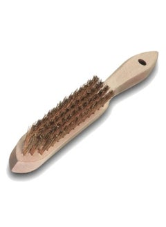 Simba Steel Wire Abrasive Brush with Wooden Handle for Rust Removal and Surface Finishing  - Image 2