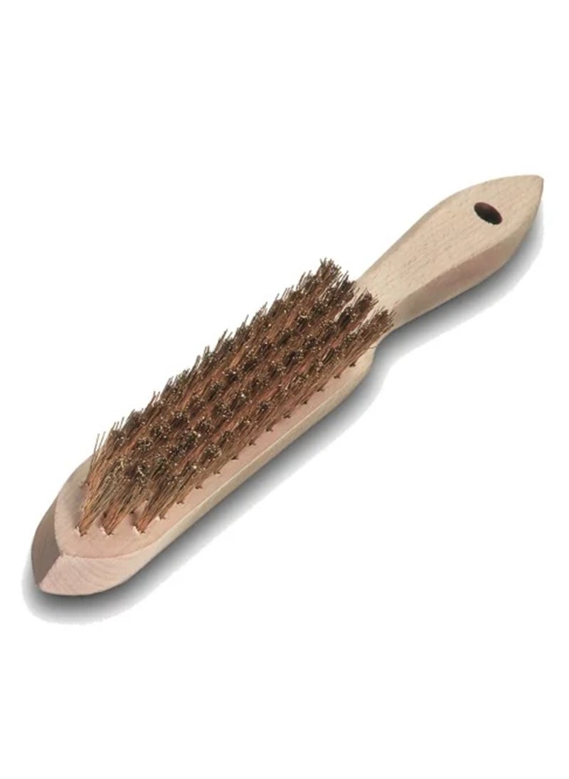 Simba Steel Wire Abrasive Brush with Wooden Handle for Rust Removal and Surface Finishing  - Image 2