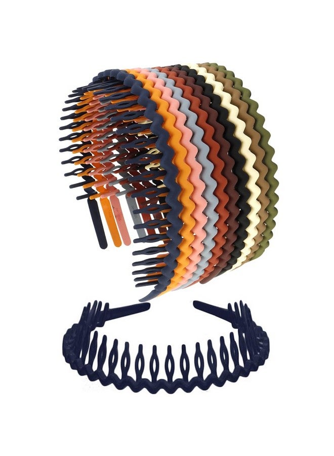 FASOTY Asoty 10Pcs Plastic Headbands Teeth Comb Headband Non Slip Fashion Womens Headbands Girls Wavy Headband With Teeth Head Bands Hair Accessories - Image 1
