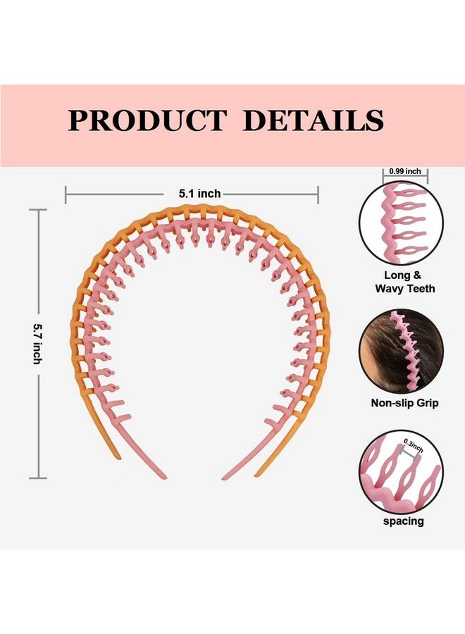 FASOTY Asoty 10Pcs Plastic Headbands Teeth Comb Headband Non Slip Fashion Womens Headbands Girls Wavy Headband With Teeth Head Bands Hair Accessories - Image 3
