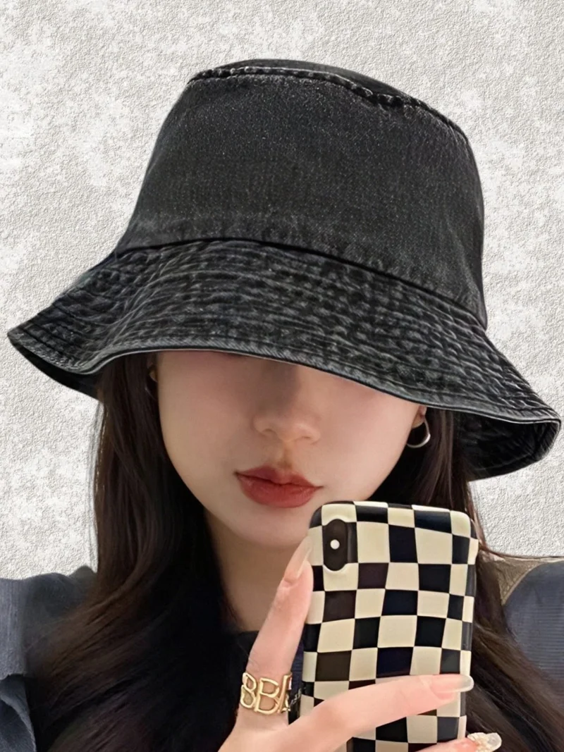 تيزجيلسين Unisex UV Protected Cotton Vintage Bucket Hat