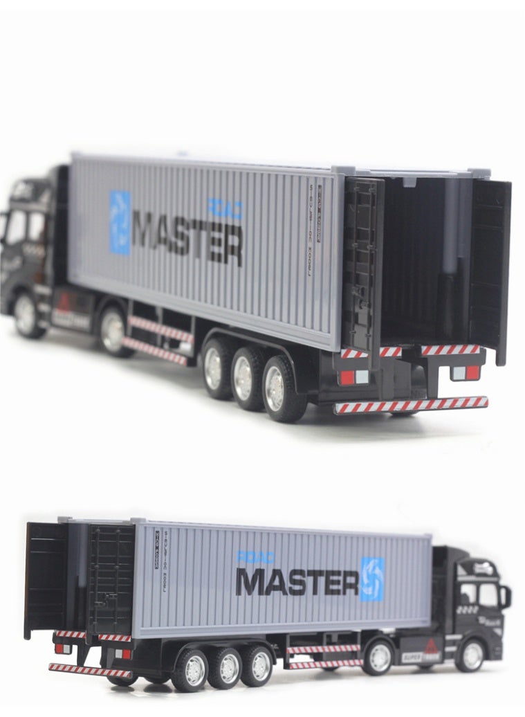 هالامودو 1:48 شاحنة سبائك النموذج، الباب الخلفي القابل للفتح جسم قابل للفصل التصميم، سحب سبائك الظهر لعبة نموذج السيارة، محاكاة زخرفة سبائك السيارة النموذج، مجموعة سبائك الشاحنة هدية للأولاد ذكرى الفتيات عرض زخرفة، 32*5.5*7.5 سم - Image 3