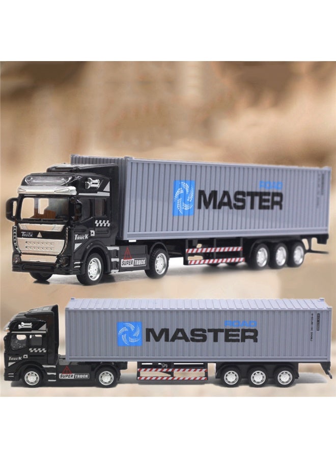 هالامودو 1:48 شاحنة سبائك النموذج، الباب الخلفي القابل للفتح جسم قابل للفصل التصميم، سحب سبائك الظهر لعبة نموذج السيارة، محاكاة زخرفة سبائك السيارة النموذج، مجموعة سبائك الشاحنة هدية للأولاد ذكرى الفتيات عرض زخرفة، 32*5.5*7.5 سم - Image 4