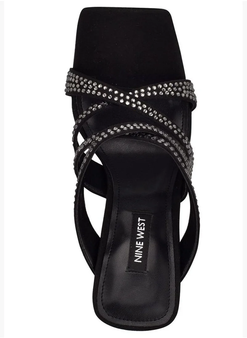 NINE WEST Adyson Embellished Square Toe Heel Sandals