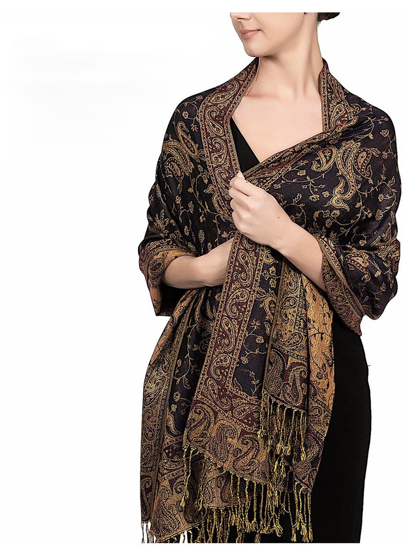 وشاح نسائي فاخر - شال فائق النعومة من الفصول الأربعة لحفلات الزفاف في الإمارات العربية المتحدة والمنتجعات الصحراوية والأناقة اليومية | رفيق عباية خفيف الوزن وقابل للتنفس - Image 2