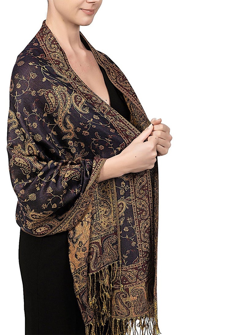 وشاح نسائي فاخر - شال فائق النعومة من الفصول الأربعة لحفلات الزفاف في الإمارات العربية المتحدة والمنتجعات الصحراوية والأناقة اليومية | رفيق عباية خفيف الوزن وقابل للتنفس - Image 1