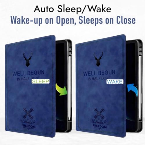 ProElite Case Cover for Motorola Pad 60 Neo 11 inch 2025 Case, Deer Flip case Cover for Motorola Pad 60 Neo 11 inch 2025 Case with Pen Holder [Auto Sleep Wake Feature], Dark Blue - Image 4