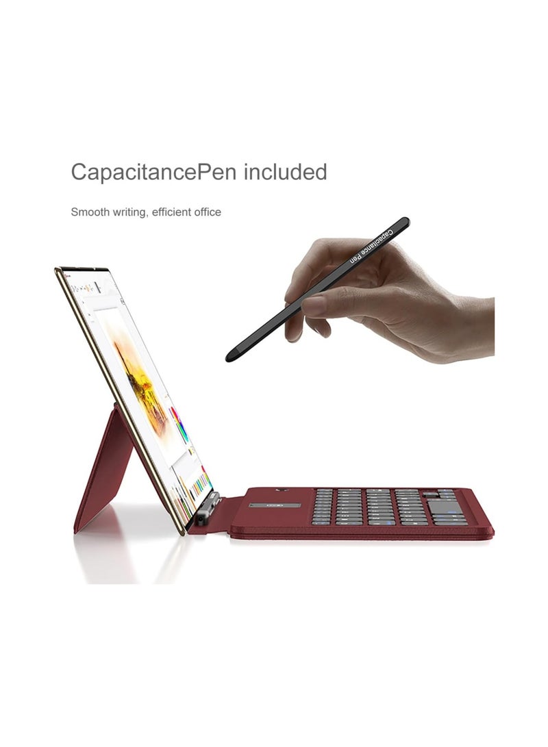 general Compatible Mobile Office Keyboard Kit for Huawei Mate XT, Full Leather Keyboard + Stylus + Wireless Bluetooth Mouse, Huawei Mate XT Ultimate Kit Sleeve - Image 2