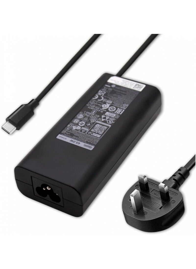 JSBazar - 65W Dell Latitude 11 5285 Latitude 11 5289 USB-C Type Laptop AC Power Replacement Adapter Type C - Image 1