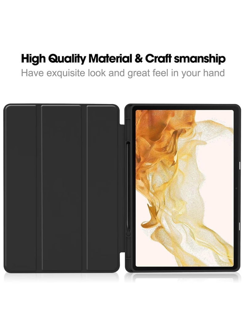 ميجوفاست غطاء حماية لجهاز سامسونج جالكسي تاب S10 FE+/S10 FE Plus إصدار 2025 (13.1 بوصة)، غطاء ذكي بحامل صلب مع خاصية السكون/الاستيقاظ التلقائي مع حامل قلم لجهاز جالكسي تاب S10FE+ - أسود - Image 4