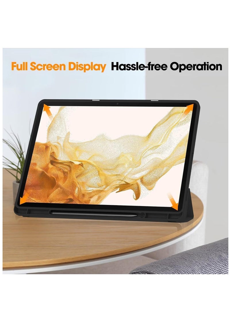 ميجوفاست غطاء حماية لجهاز سامسونج جالكسي تاب S10 FE+/S10 FE Plus إصدار 2025 (13.1 بوصة)، غطاء ذكي بحامل صلب مع خاصية السكون/الاستيقاظ التلقائي مع حامل قلم لجهاز جالكسي تاب S10FE+ - أسود - Image 5