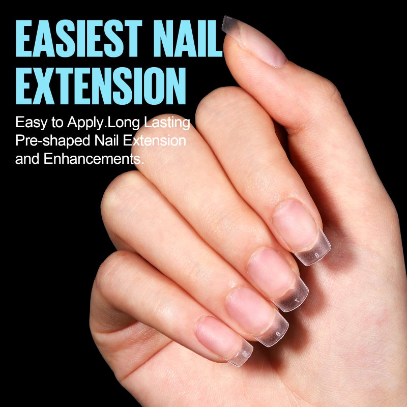 TOMICCA Short Coffin Nail Tips, 450Pcs Soft Pre Shaped Gel Fake Nails, 15 Sizes Full Cover Double-sided Matte Press on Flase Nail Tips for Home DIY Nail Art Women Girls - Image 2