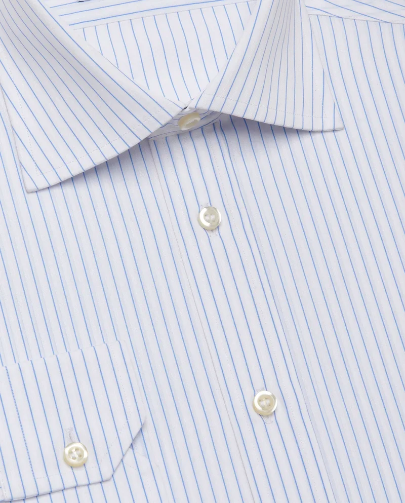 كاميتشسما قميص كلاسيكي بقصّة ضيقة بلون أزرق فاتح