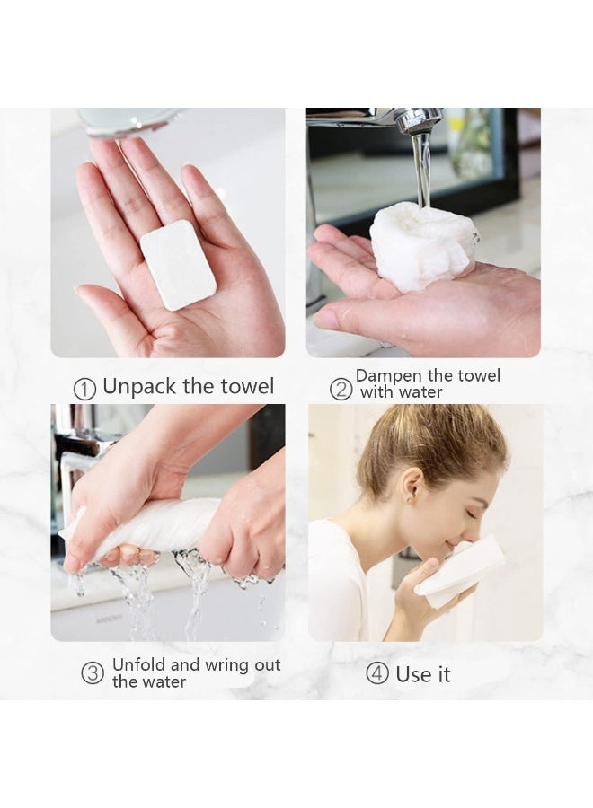 عبوة مناشف مضغوطة سحرية (20 قطعة) - فوط وجه قطنية للاستخدام الواحد قابلة للتمدد بالماء - مناديل صغيرة للسفر والتخييم وإزالة المكياج - Image 3