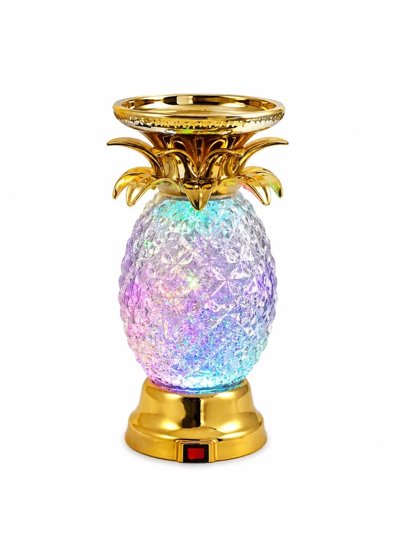 Colorful Crystal Pineapple Led Candle Holder Decorative Candle Stand Glitter Swirl Light Usb Or Battery Powered Romantic Home Decor - Image 2