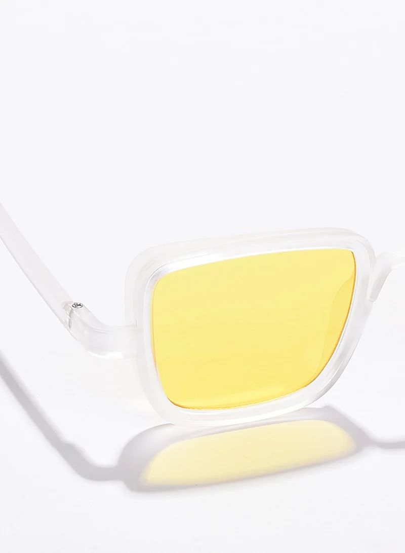 Haute Sauce Yellow Lens Yellow Rectangle Sunglasses
