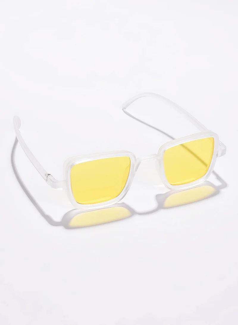 Haute Sauce Yellow Lens Yellow Rectangle Sunglasses